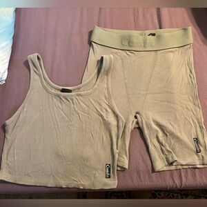 Comfrt Rib Contour Tank & Boxer Set - S